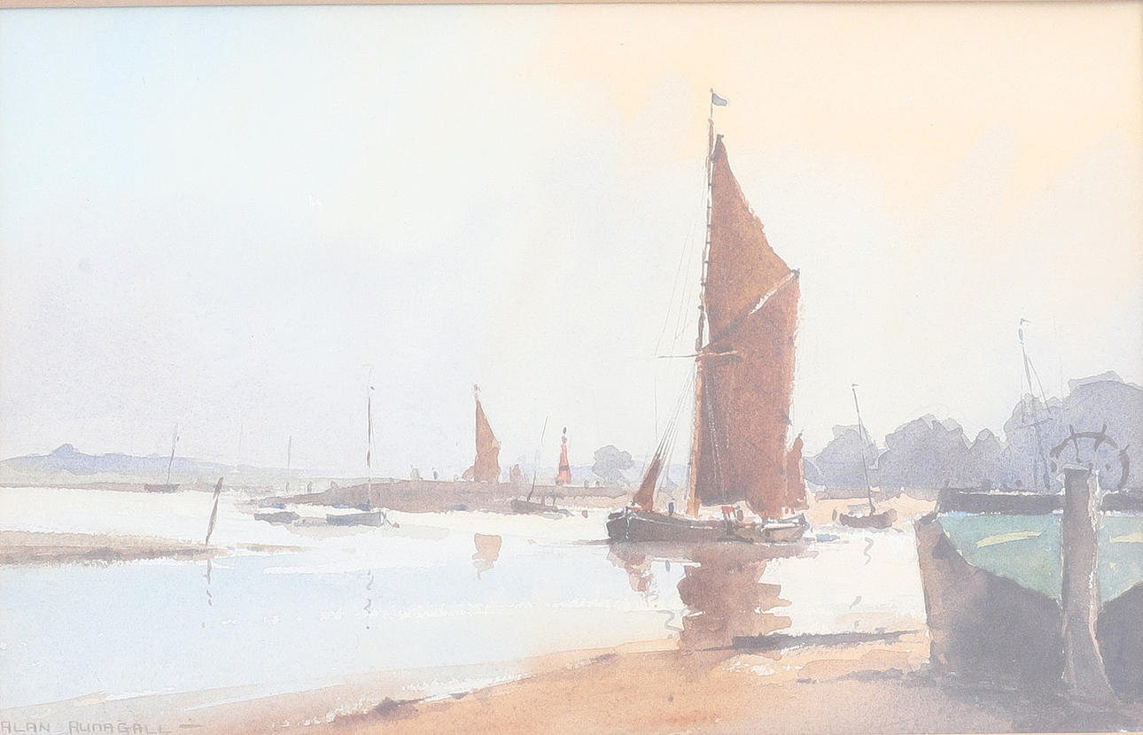 ALAN RUNAGALL, RSMA (B. 1941). SAILING HOME.