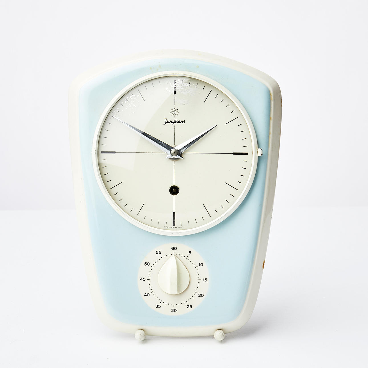 SEINÄKELLO, Junghans, 1900-luvun puoliväli, posliini.