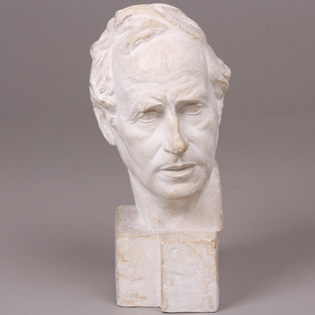 ERIC HEDLAND. Skulptur, byst, gips, signerad.