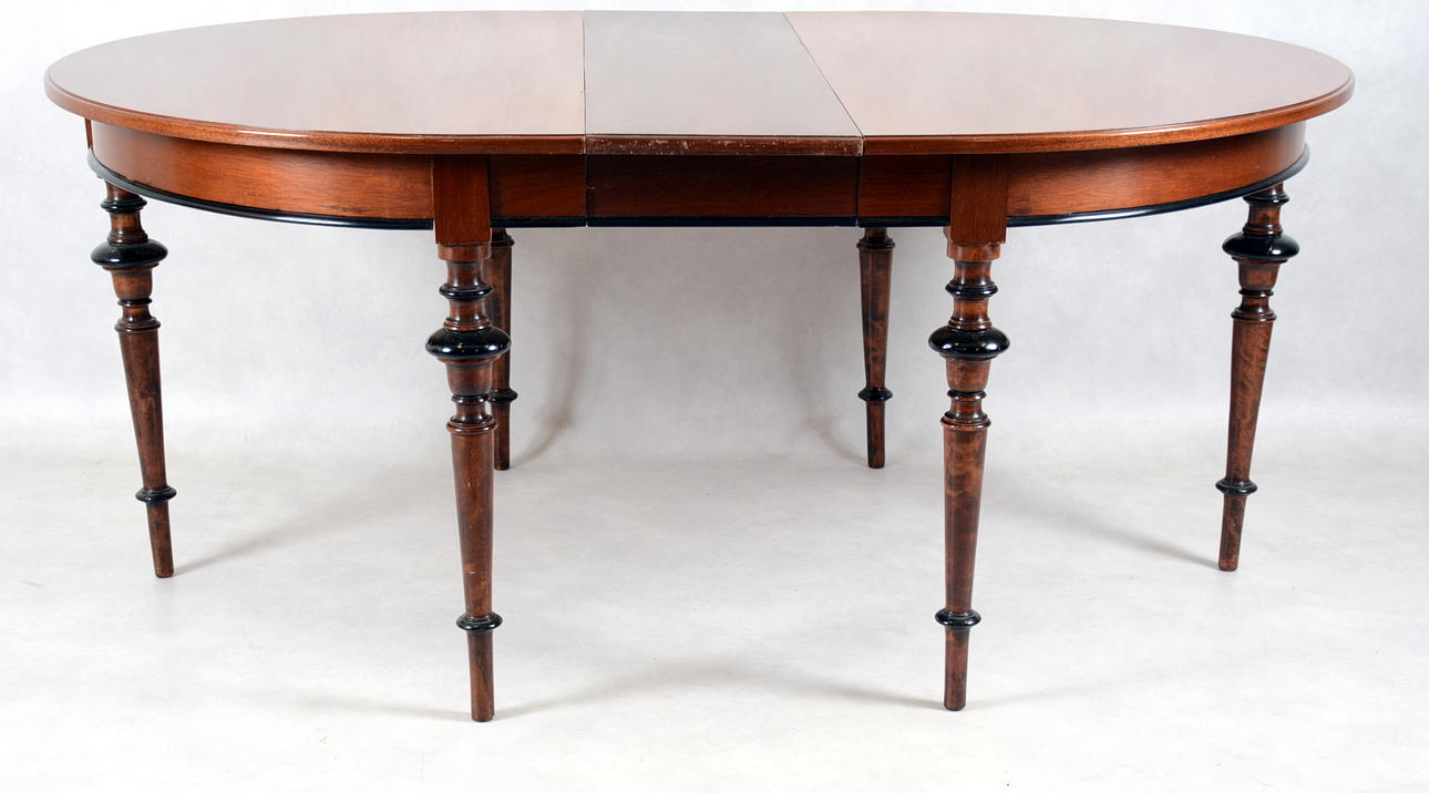 HALVMÅNEBORD, mahogny 1 par, 1800-talets senare hälft.