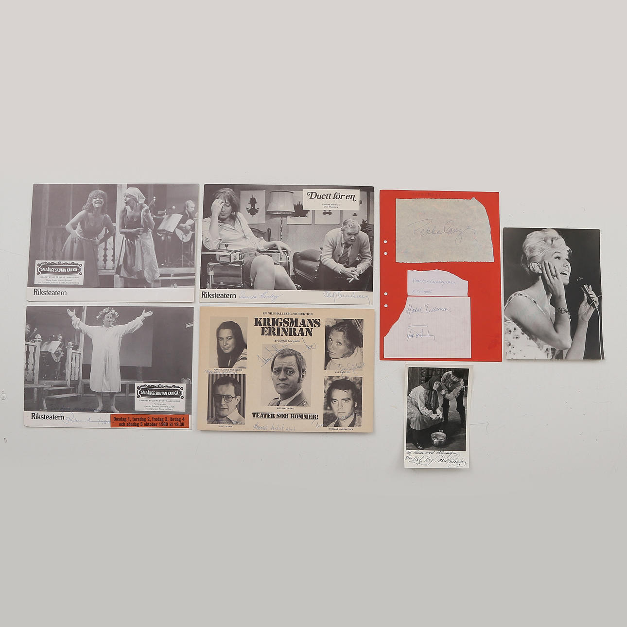 AUTÓGRAFOS, ver lista, 1960s/70s/80s.