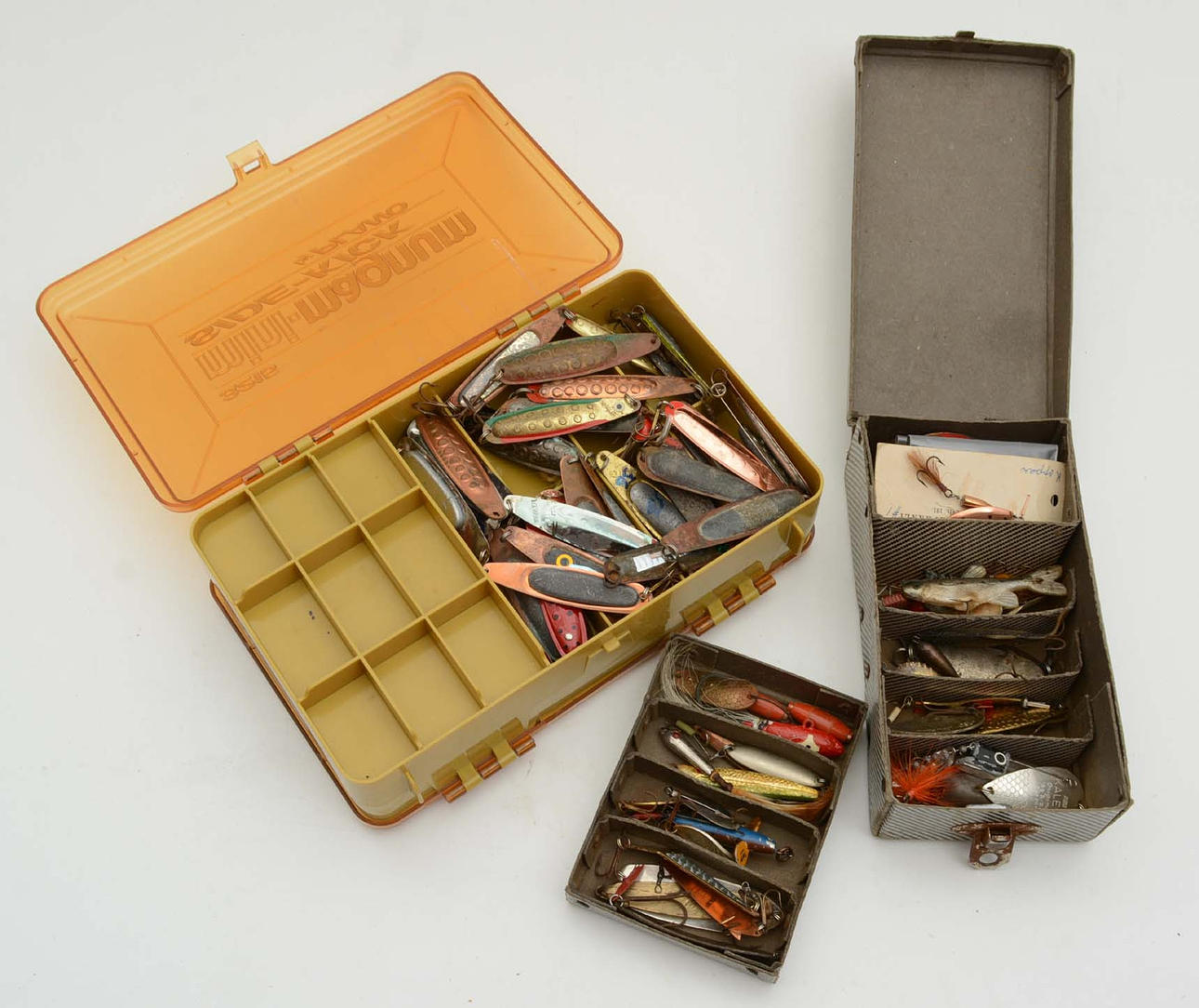 Two boxes, Wobblers, Jigs, spinners, Spoon drag etc.