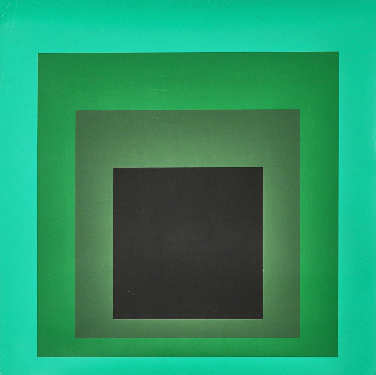 JOSEF ALBERS. Offset samt Utställningsaffisch, 2 delar.