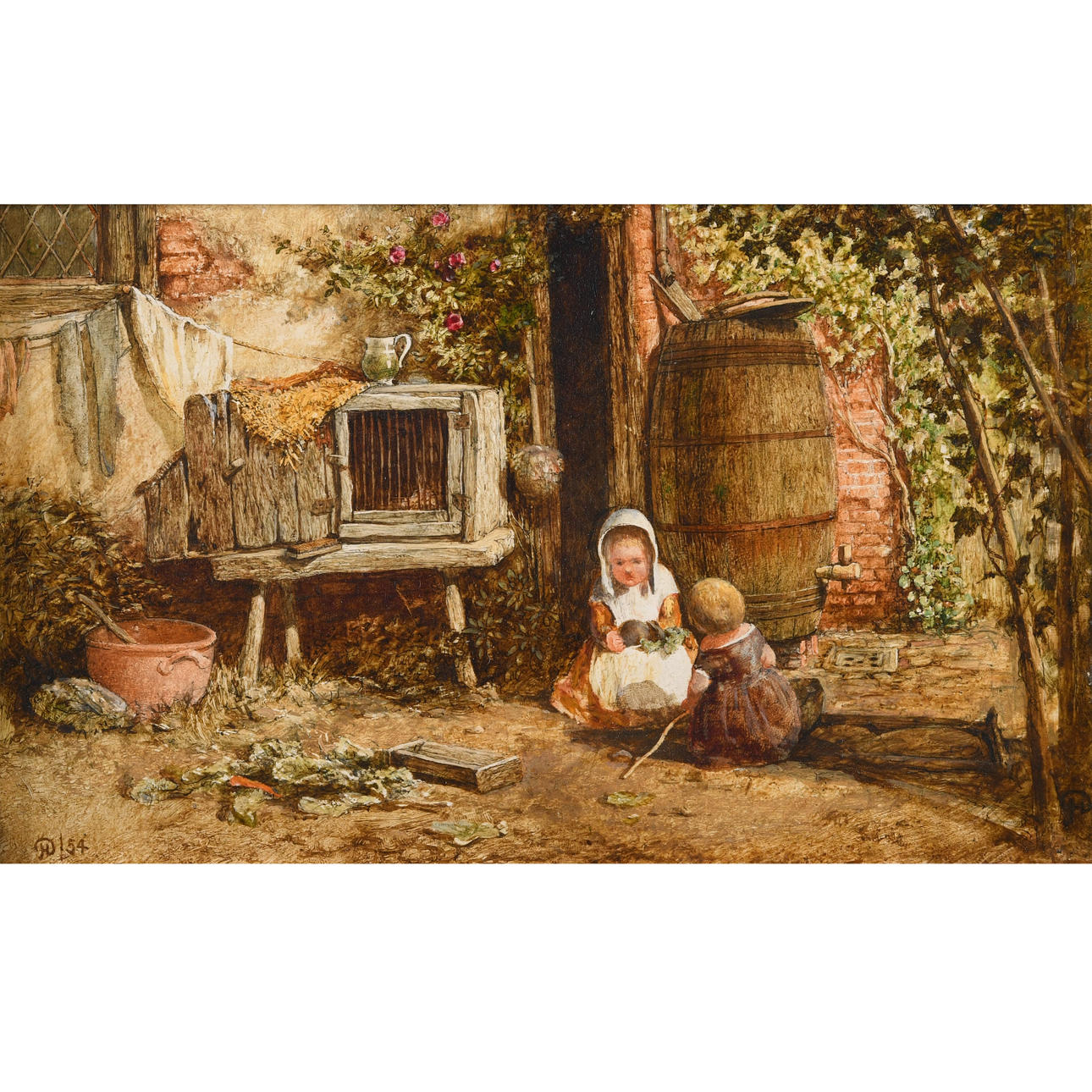 JOHN HENRY DELL (1830-1888). THE PET RABBIT.