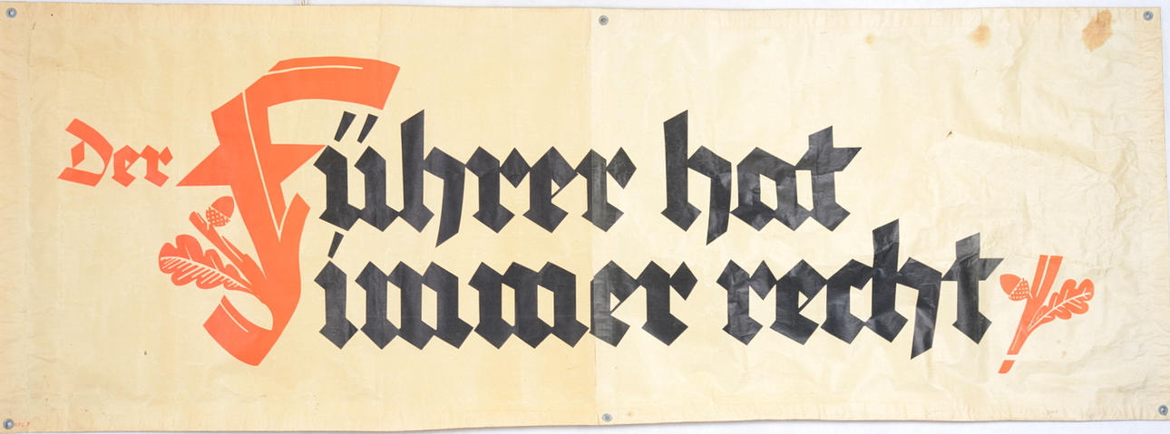TYSK PROPAGANDAPLANSCH, Der Führer hat immer recht.