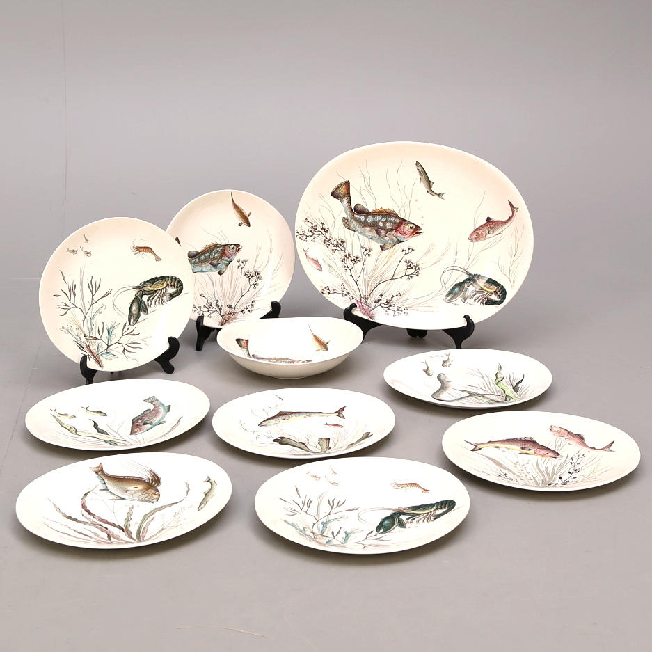 MATSERVIS, 10 delar, "Fish", Johnson Bros, England.