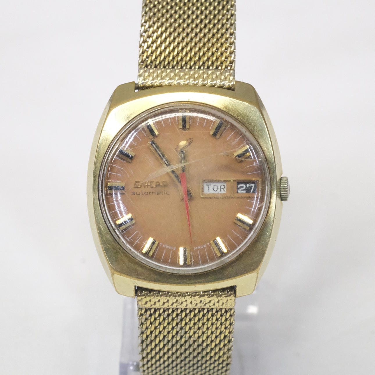 ENICAR, WRIST WATCH, GOLD DOUBLE, AUTOMATIC, 1970s.