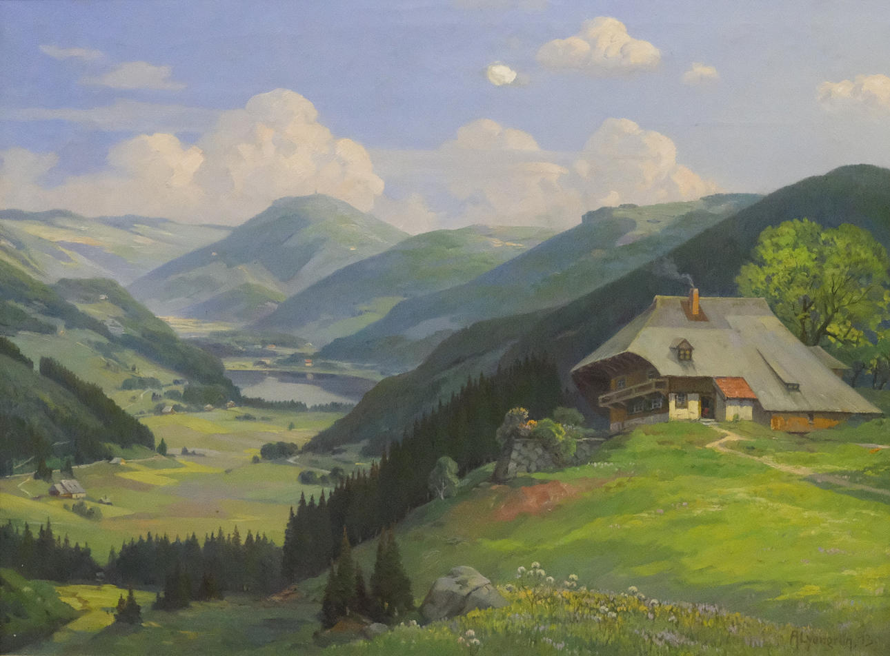 ARNOLD LYONGRÜN, ÖL AUF LEINWAND.