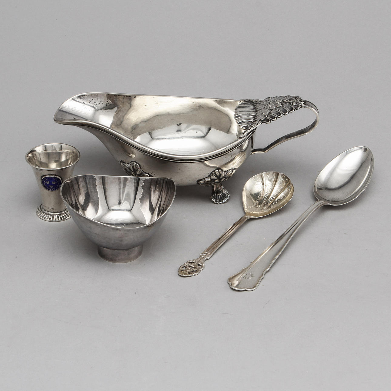 SILVER, 5 delar, ca 450 gram.