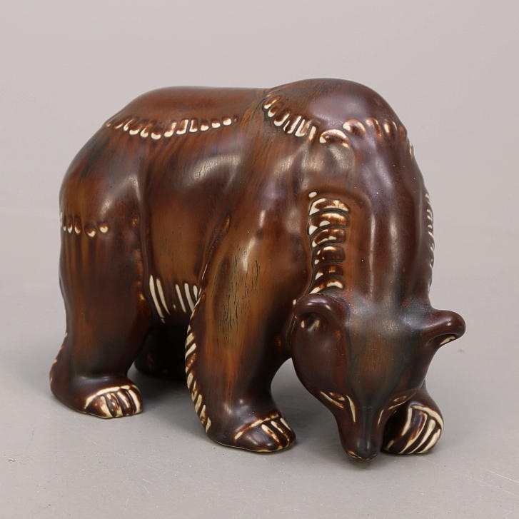 FIGURIN, björn, stengods, Gunnar Nylund, Rörstrand.