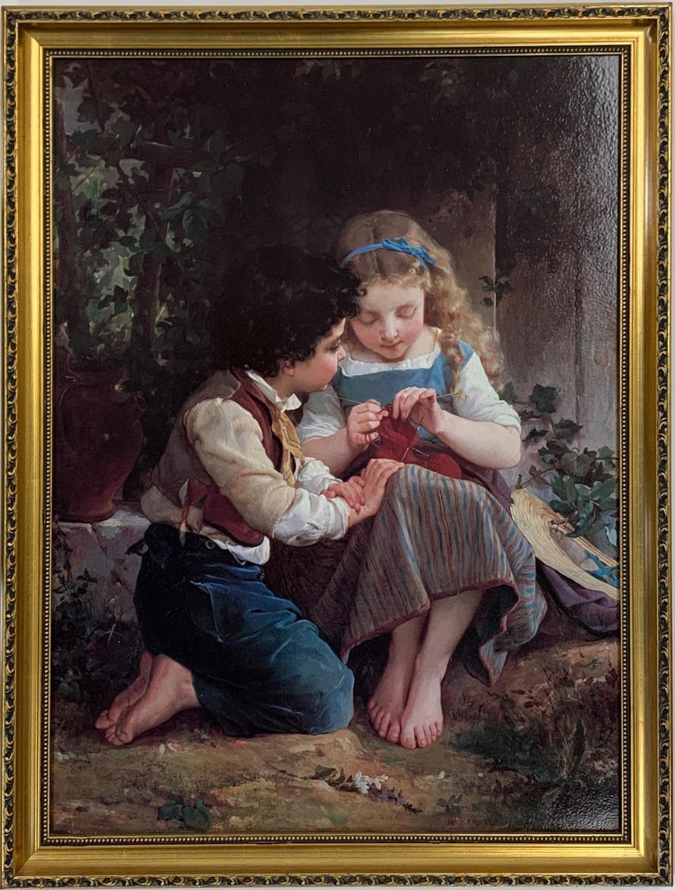 EMILE MUNIER. A SPECIAL MOMENT 19TH C. PRINT.