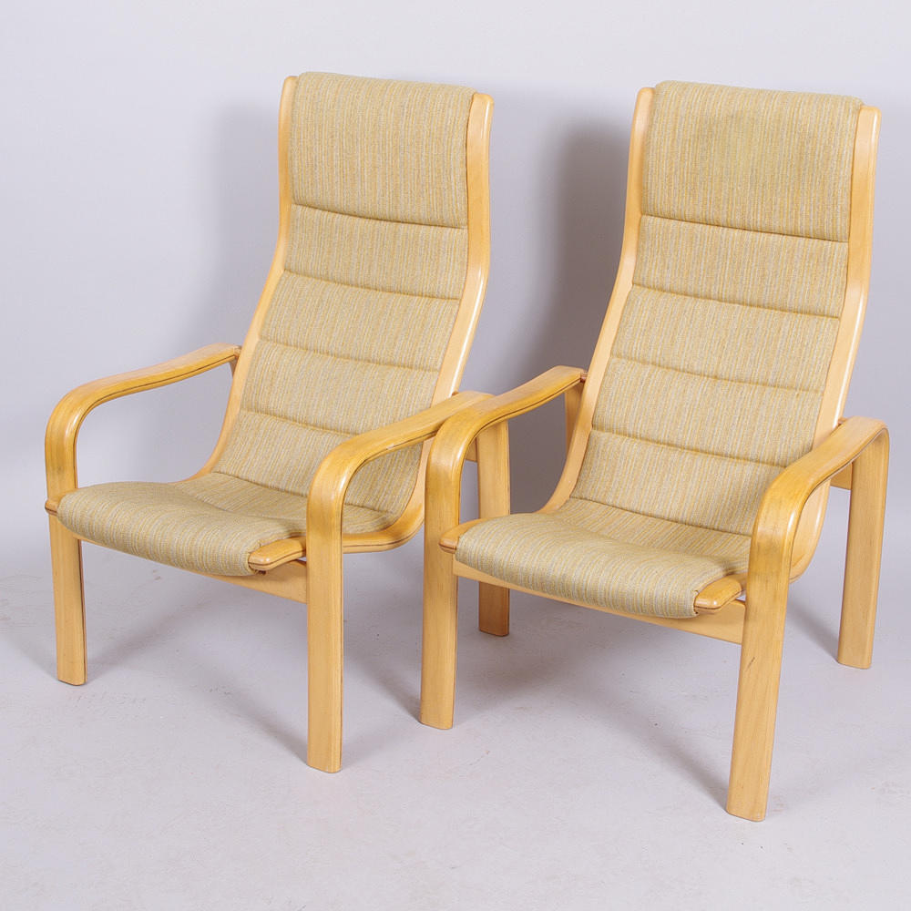 FÅTÖLJER, 1 par, "Melano", design Yngve Ekström, Swedese.