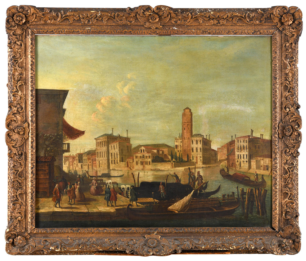 FOLLOWER OF FRANCESCO GUARDI (1712-1793). VENICE: THE GRAND CANAL WITH SAN GEREMIA, THE PALAZZO LABIA AND THE ENTRANCE TO THE CANNAREGIO.