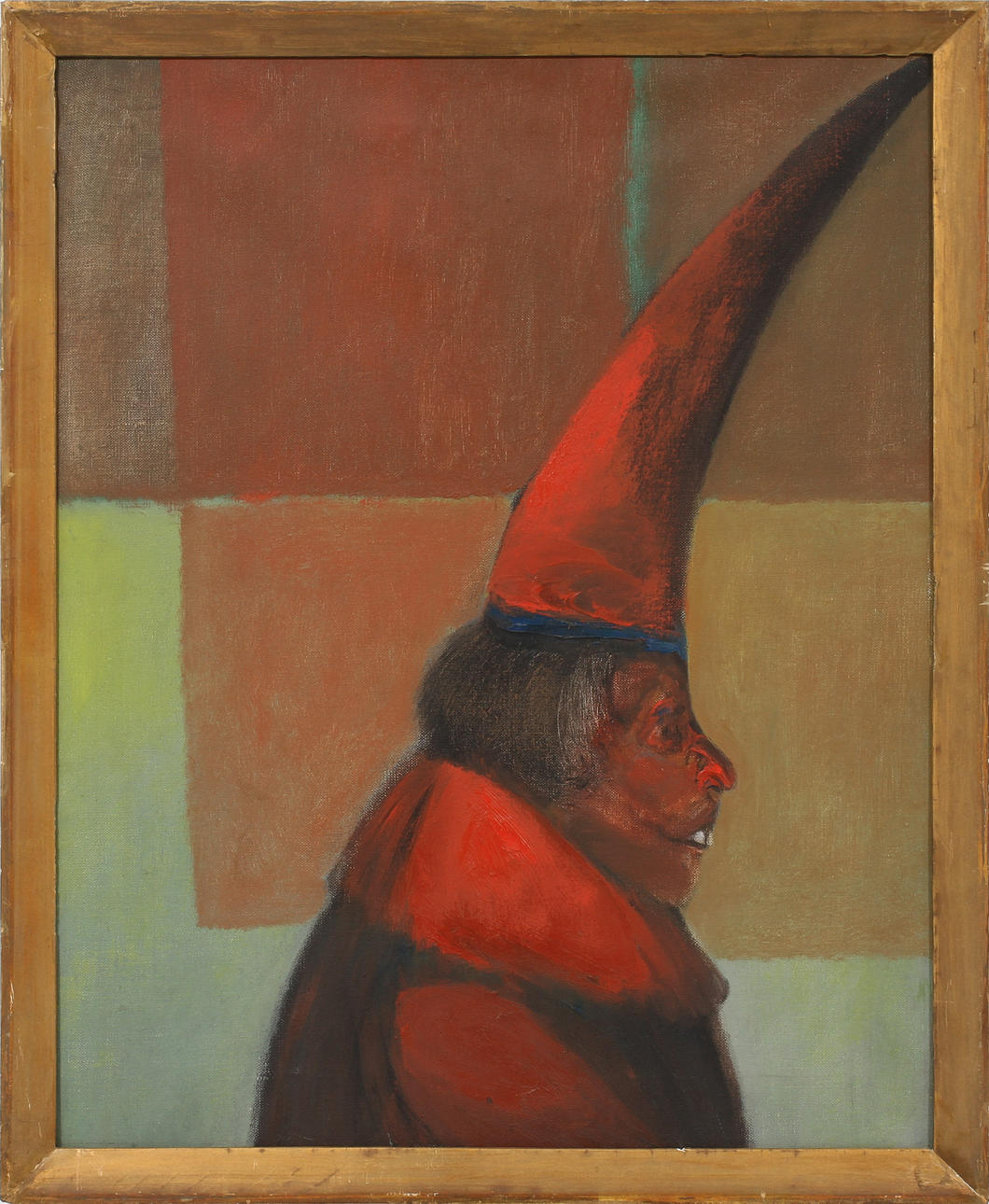 RAFAEL CORONEL (F.1931). Antiklerikalt motiv. Olja på duk.