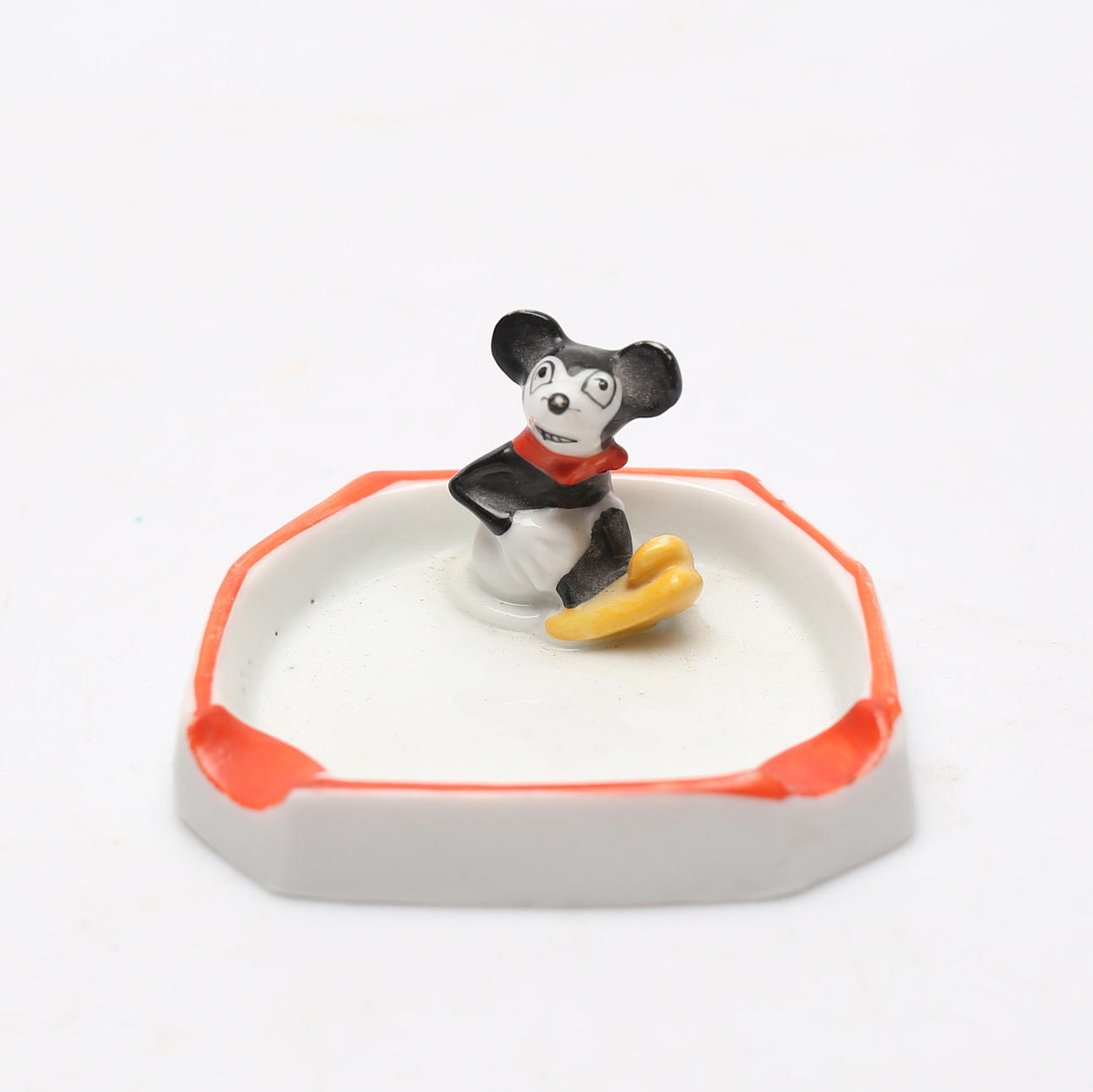 ASHTRAY with Mickey Mouse bootleg/knockoff, ceramic, 20th century.