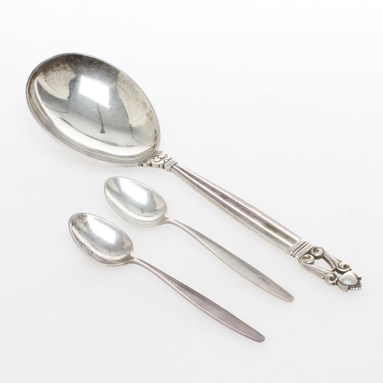 SKEDAR, 1 +2, sterlingsilver. Georg Jensen, Denmark.