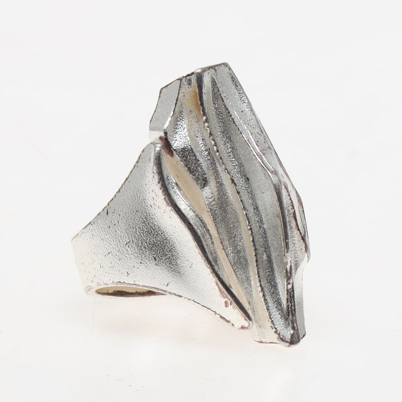BJÖRN WECKSTRÖM. Ring 'Erosion', silver, Lapponia.