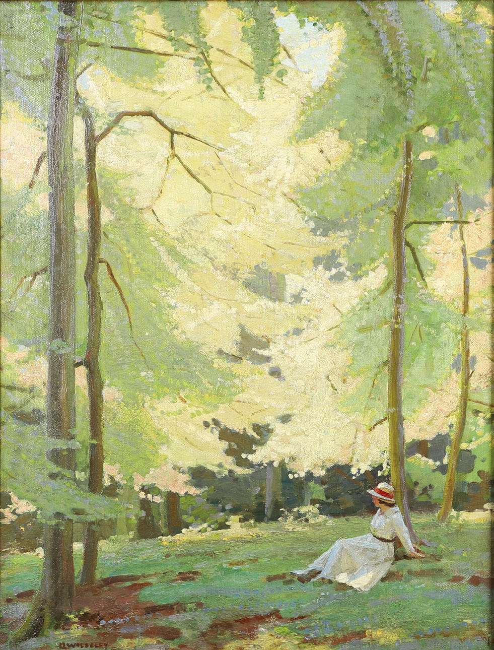 GARNET RUSKIN WOLSELEY (1884-1967). IN A SUN-DAPPLED GLADE.