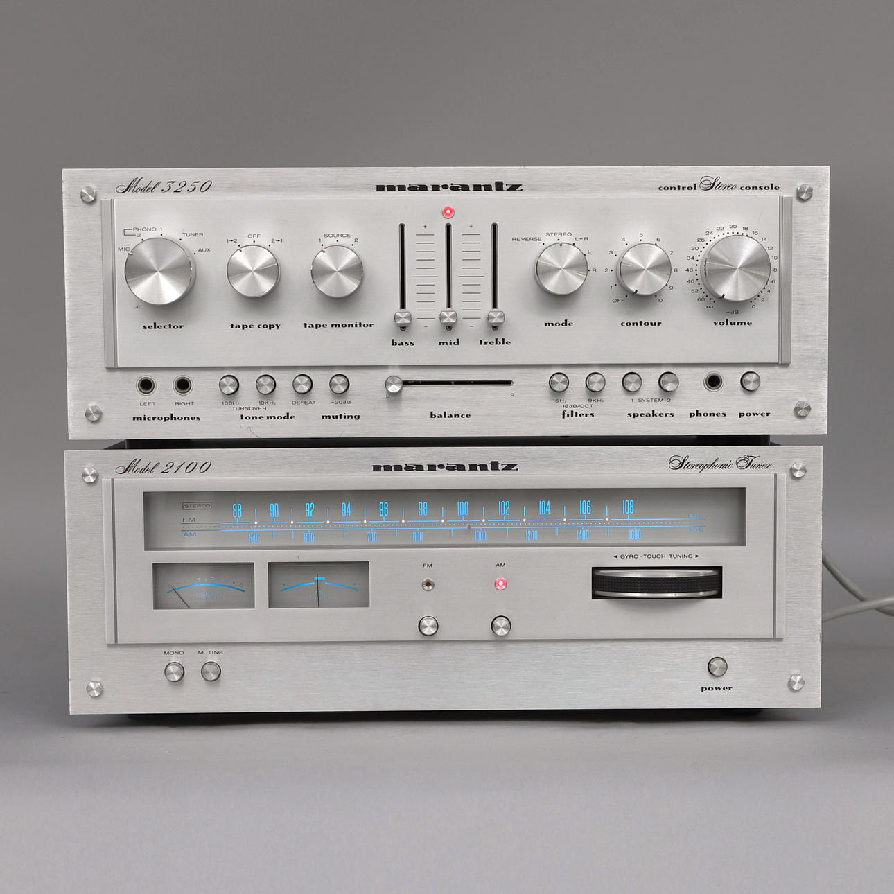 STEREO COMPONENTS, 2 Marantz, late 1970s.