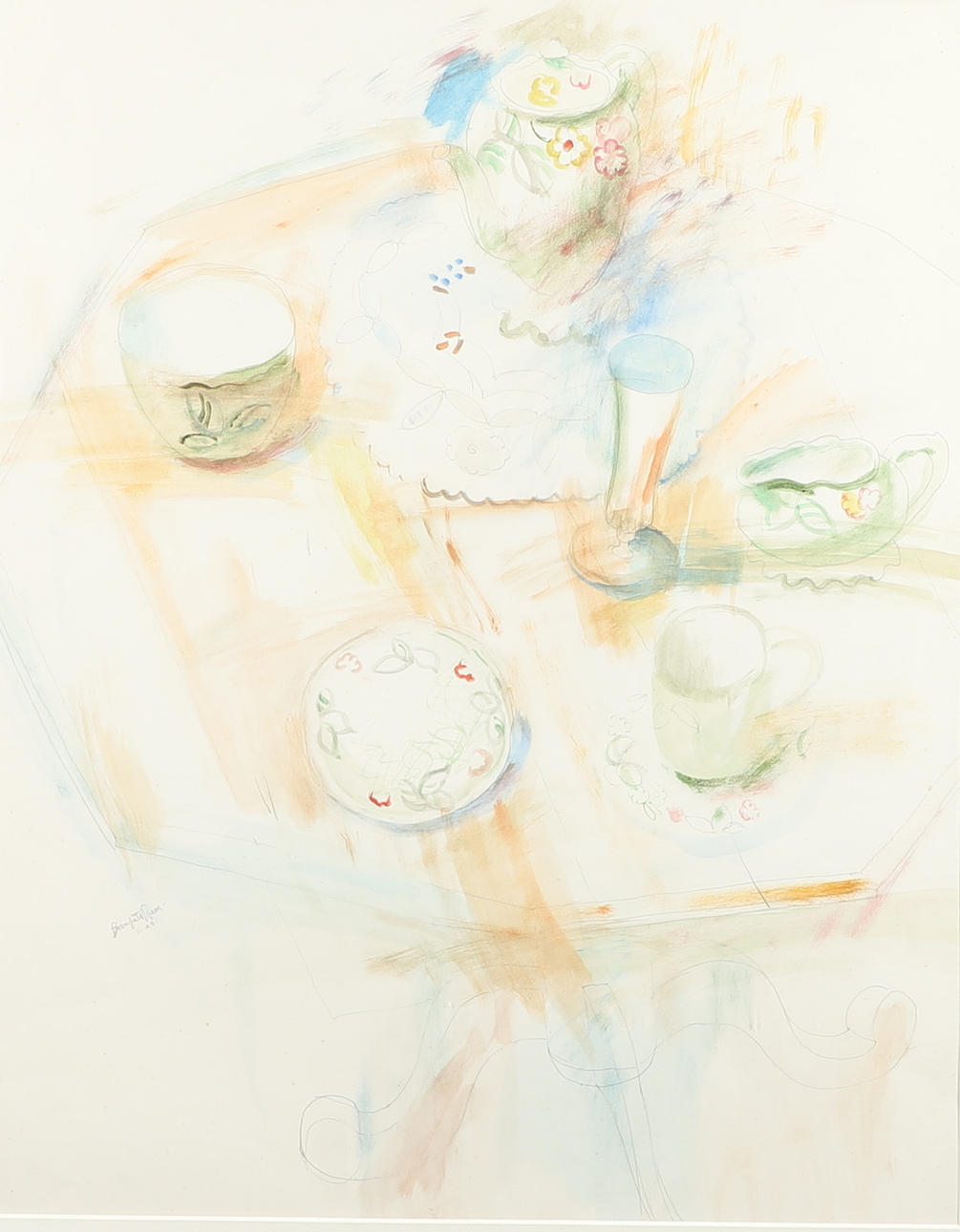 BROMFIELD REES (1912-1965). STILL LIFE - TABLE FOR TEA.