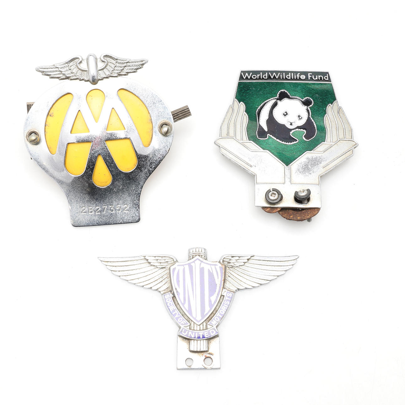 TRE VINTAGE BIL MÄRKEN.