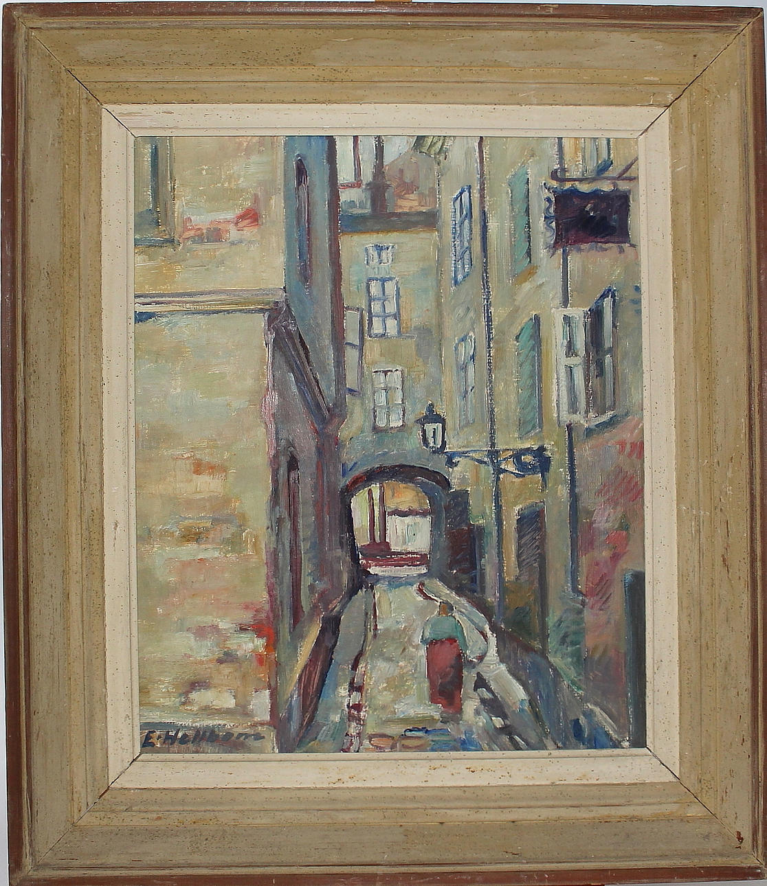 EMIL HELLBOM. Öl auf Holz, Gamla Platte, signiert E Hellbom.
