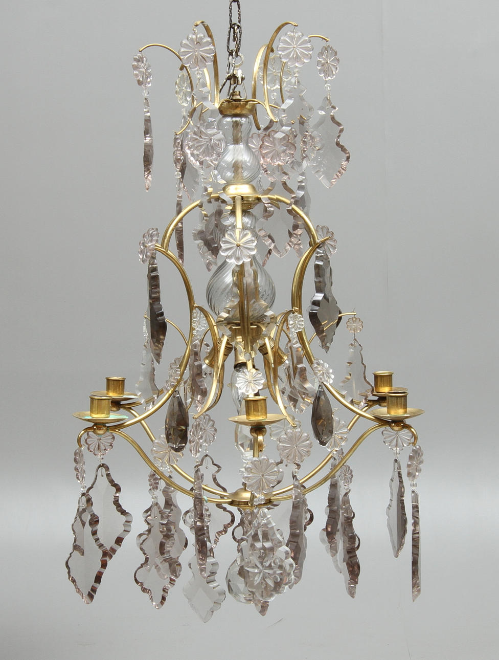 LJUSKRONA, för 6 st ljus, rokokostil, 1900-tal.