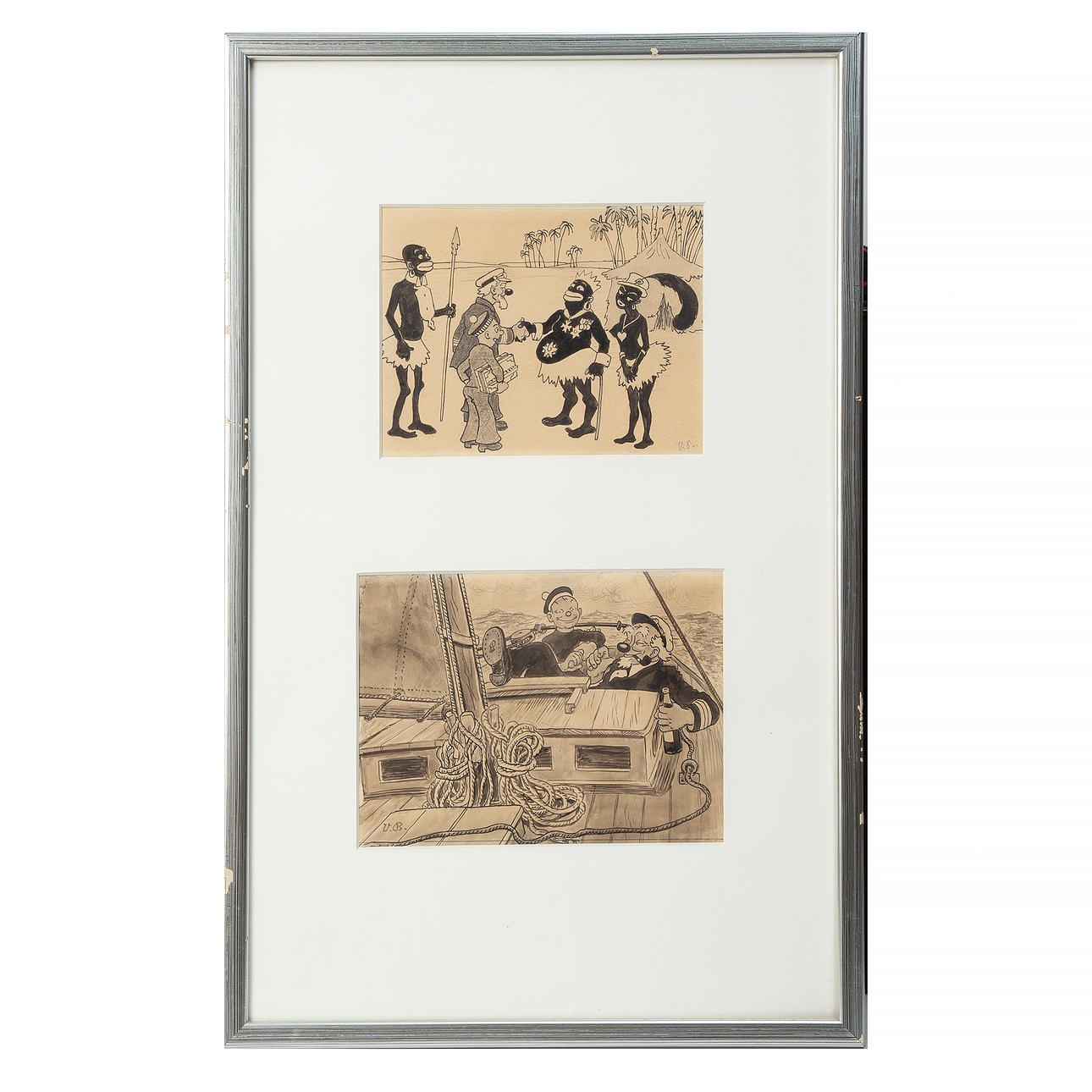 VICTOR BERGDHAL. Teckningar, signerade.