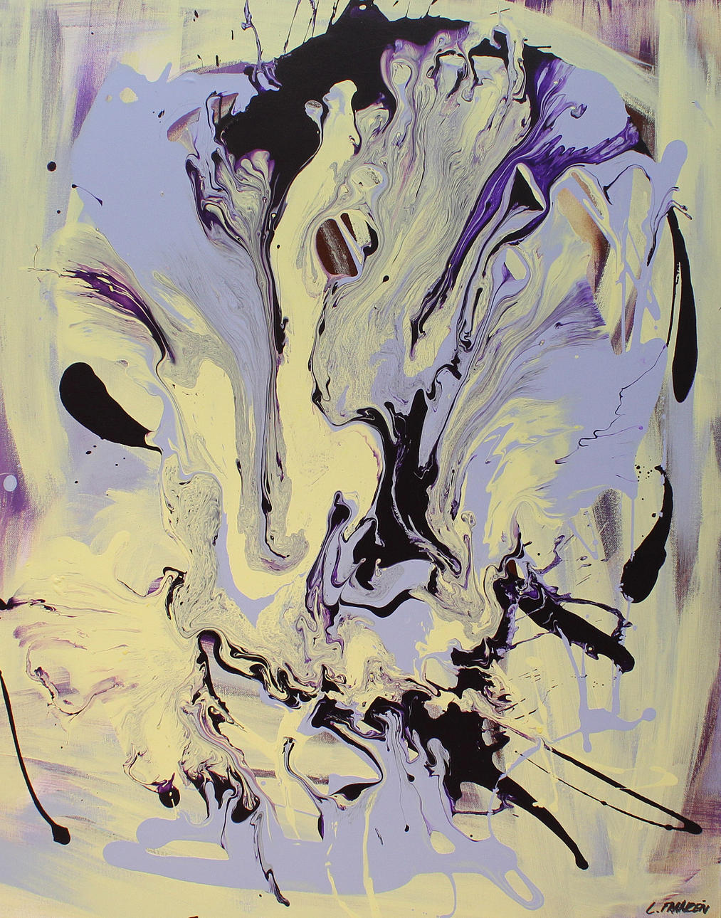 LUDVIG FRANZÉN. Komposition. Akryl på duk. Signerad.