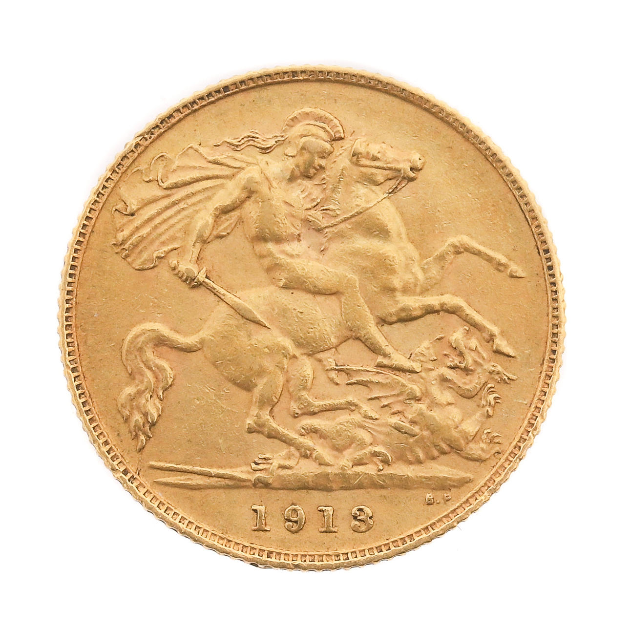 MEDIO SOBERANO DE ORO GEORGE V, 1913.