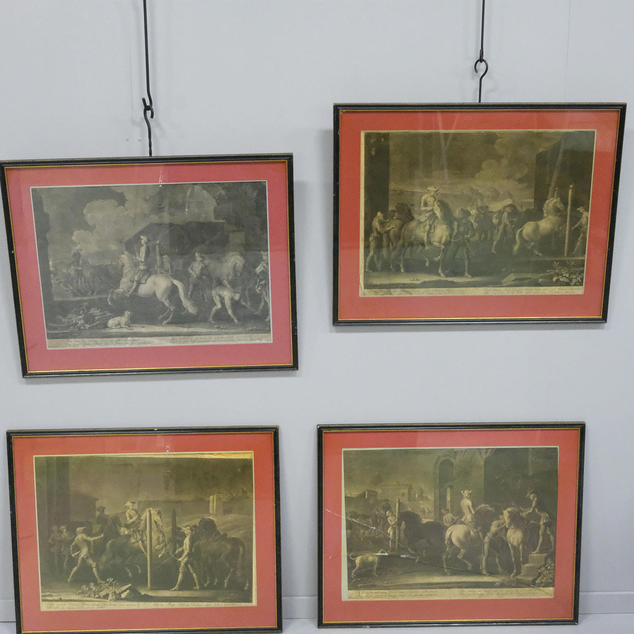 FYRA TRYCK EFTER KOPPARSTICK, 1800-TAL.