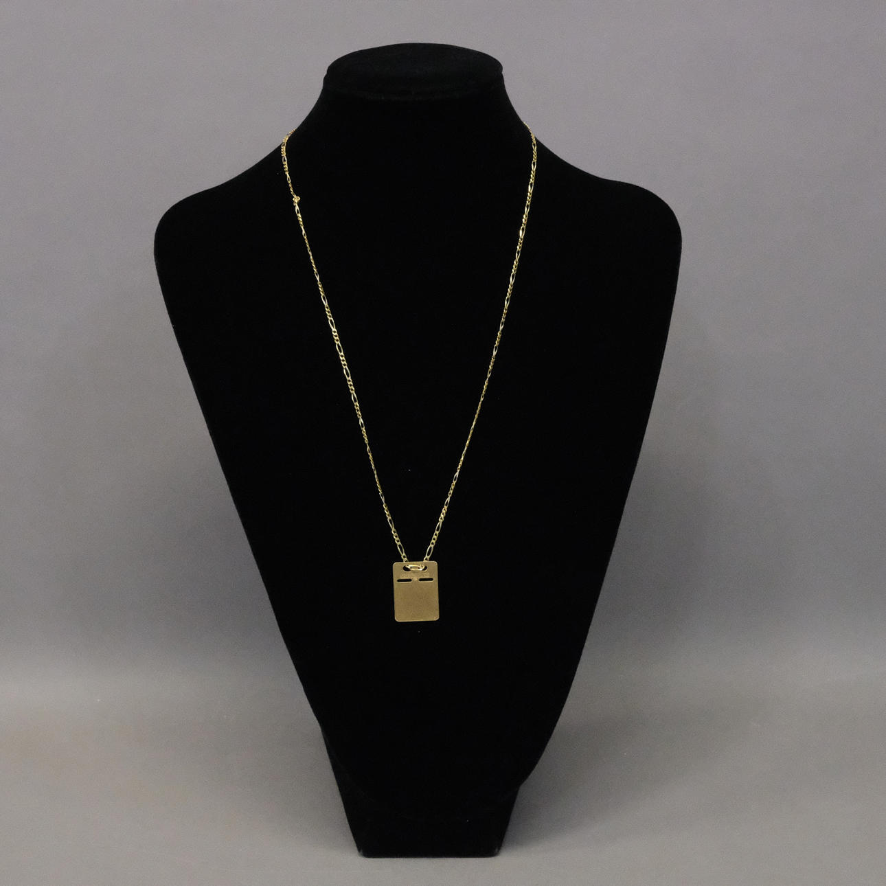 HALSKÆDE, 18K GULD OG NAVNETAG, 18K GULD.