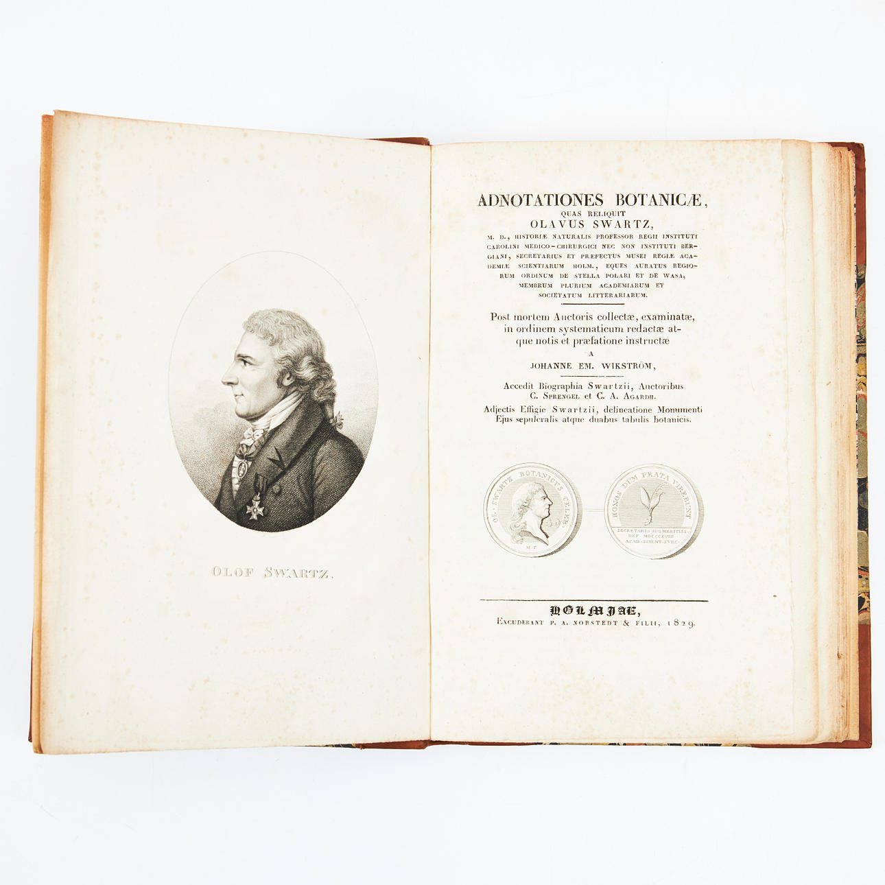 SWARTZ POSTUMT UTGIVNA ADNOTATIONES BOTANICA, 1829.