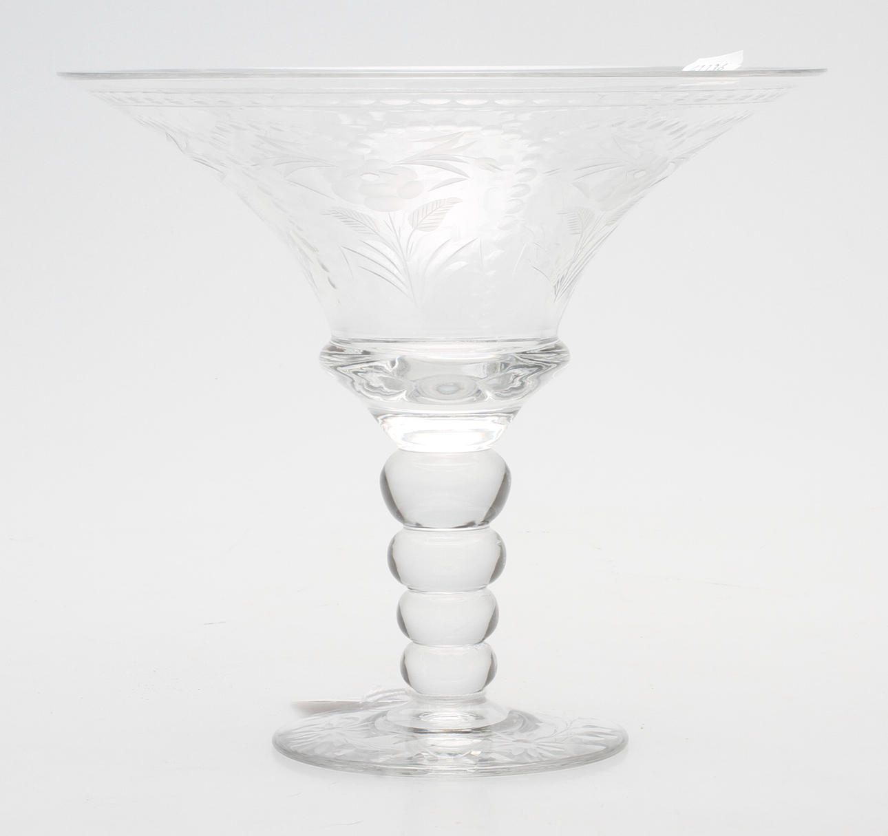 SKÅL på fot, glas, 1900-talets första hälft.