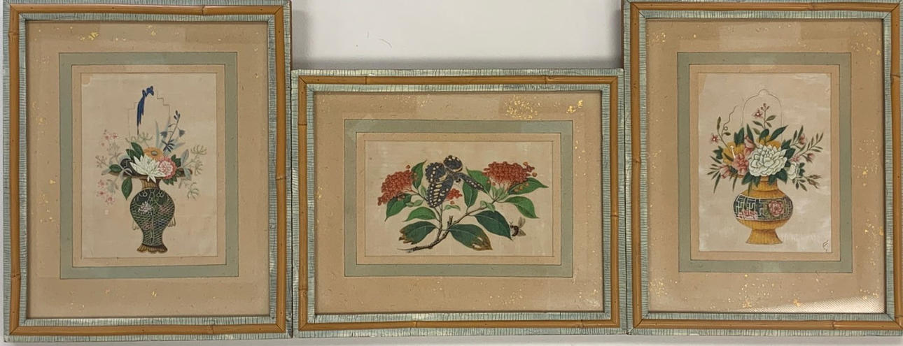 S.XIX ACUARELAS CHINAS SOBRE PAPEL DE ARROZ.