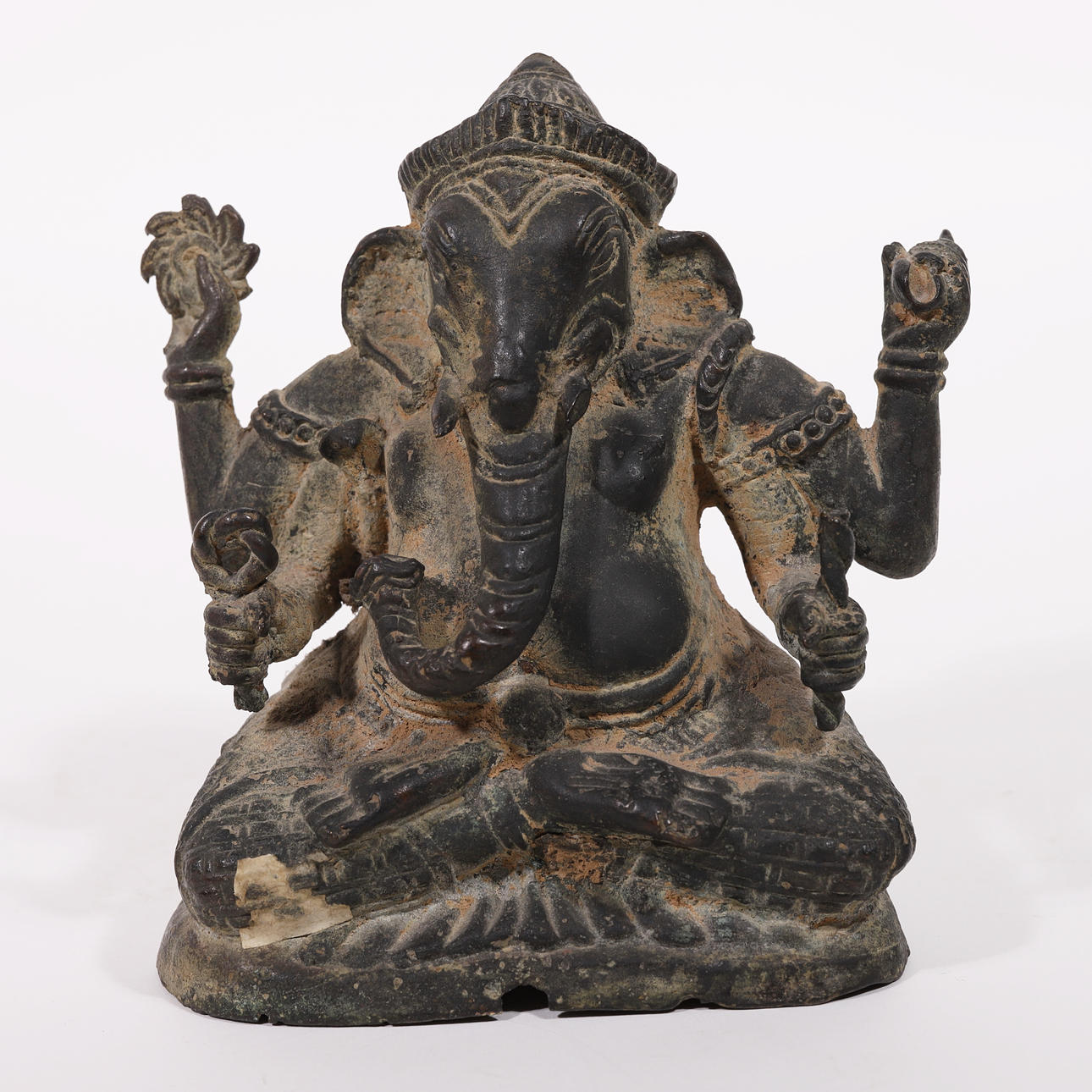 ANTIGUA FIGURA DE GANESHA EN BRONCE.