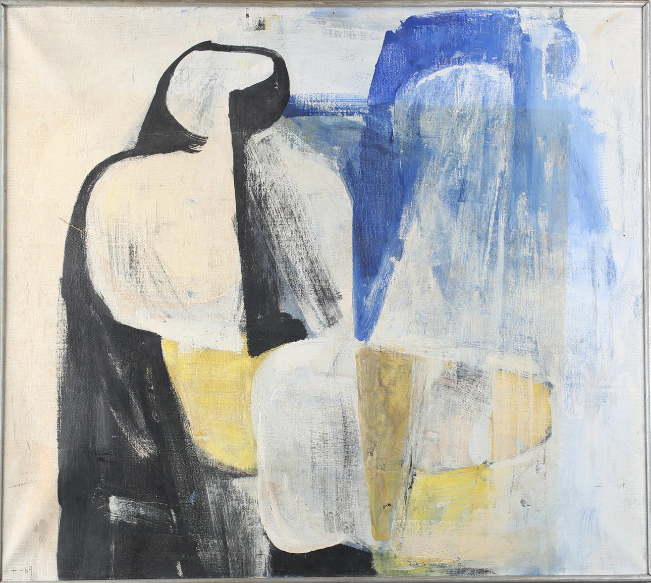 PÄR LINDBLAD. "Fragment ur Organism", olja på duk, signerad + - 69.