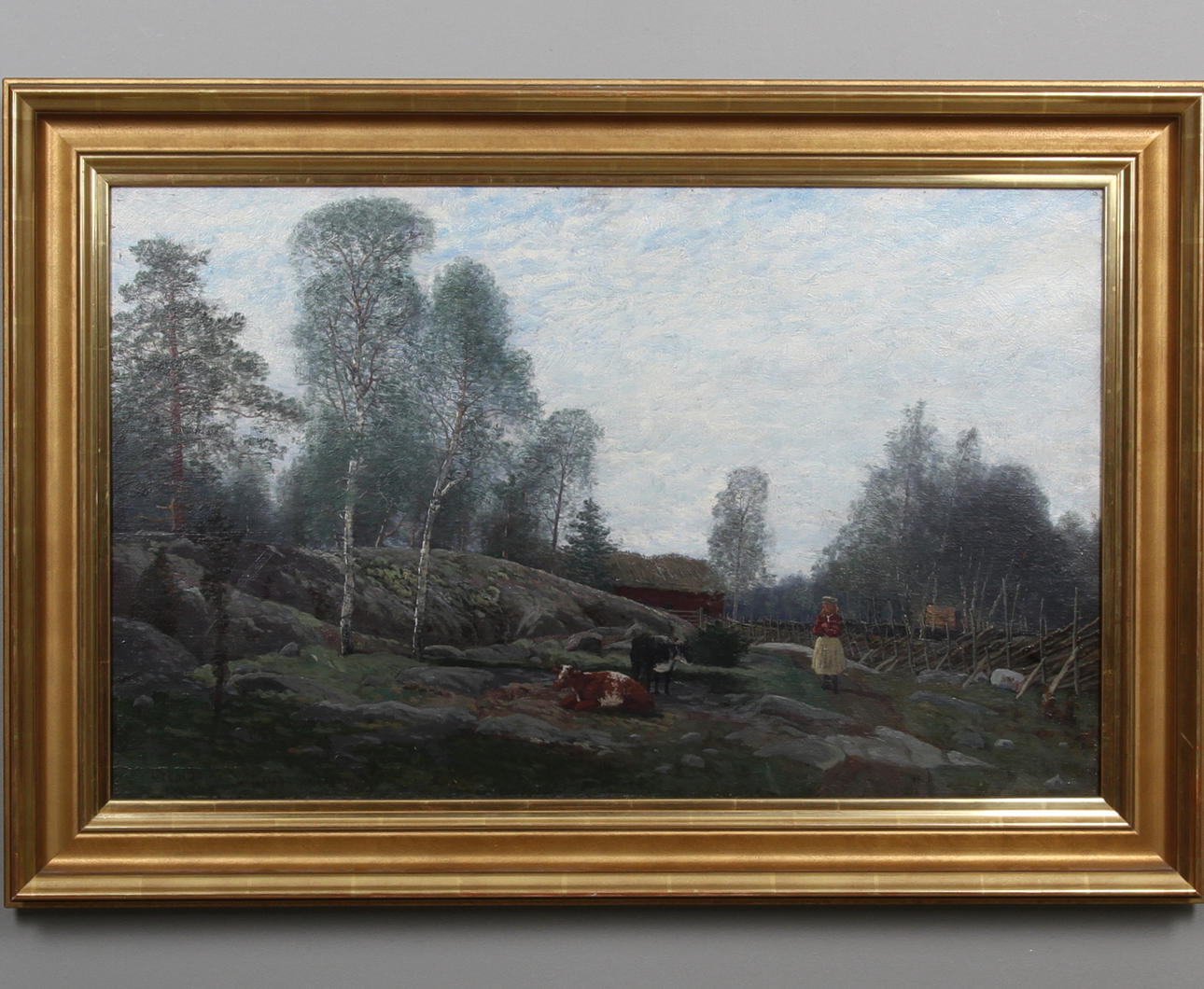 OSCAR TÖRNÅ. "Ljusterö", olja på duk, signerad och daterad Aug 1892.