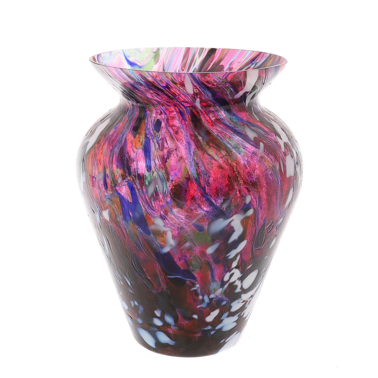 A HARTLEY WOOD, SUNDERLAND BALUSTER VASE, 20TH CENTURY. Glass - Art ...
