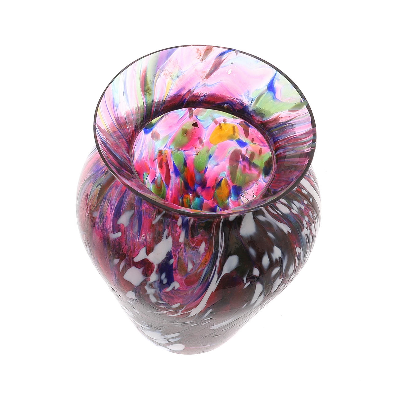 A HARTLEY WOOD, SUNDERLAND BALUSTER VASE, 20TH CENTURY. Glass - Art ...