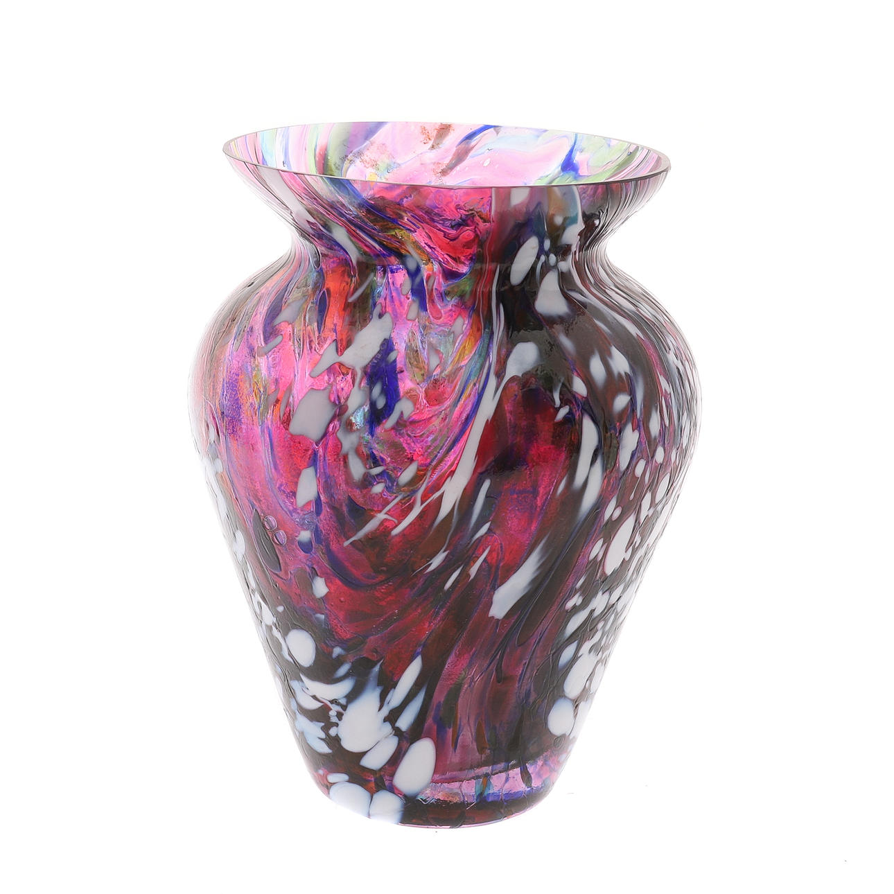 A HARTLEY WOOD, SUNDERLAND BALUSTER VASE, 20TH CENTURY. Glass - Art ...