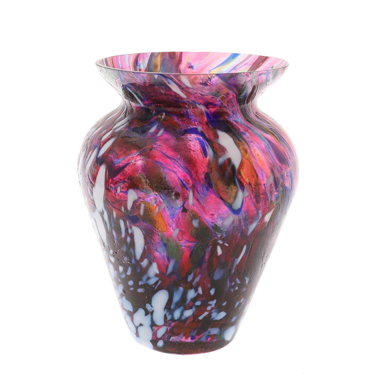 A HARTLEY WOOD, SUNDERLAND BALUSTER VASE, 20TH CENTURY. Glass - Art ...