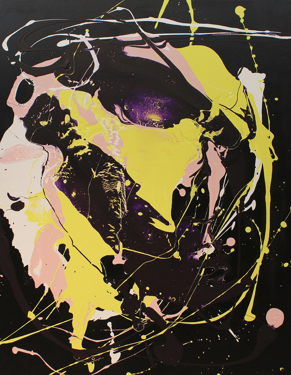 LUDVIG FRANZÉN. Komposition. Akryl på duk. Signerad.