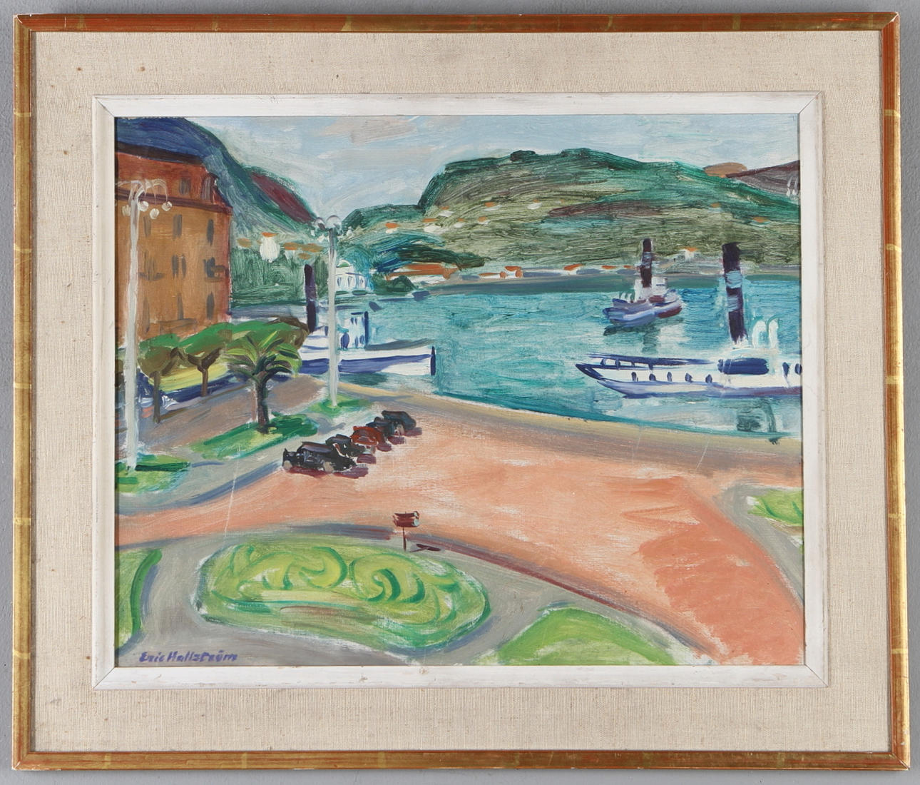 ERIC HALLSTRÖM. olja på duk, signerad.