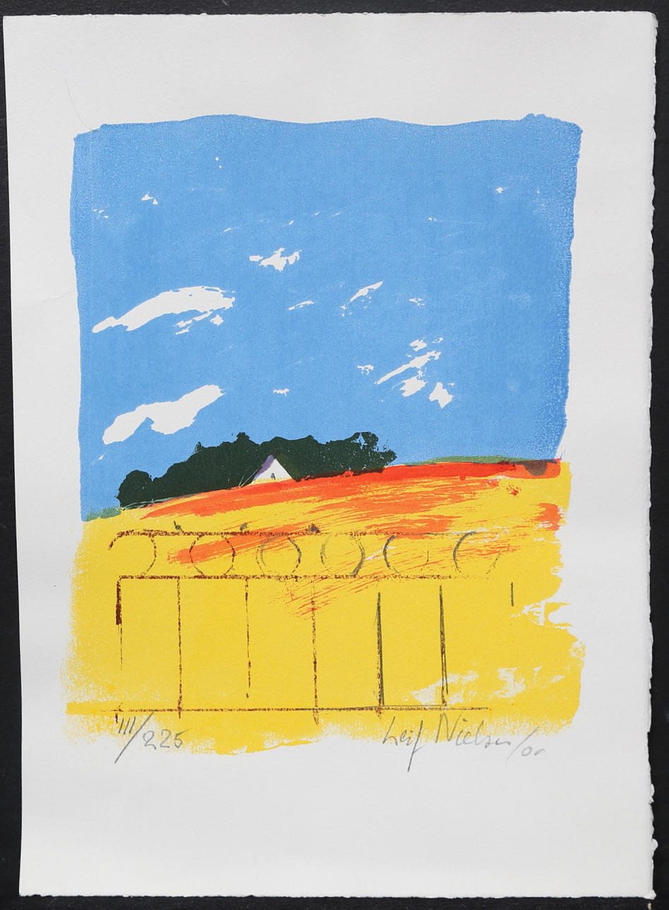 LEIF NIELSEN. Color lithograph, signed, numbered 111/225 and indistinctly dated.