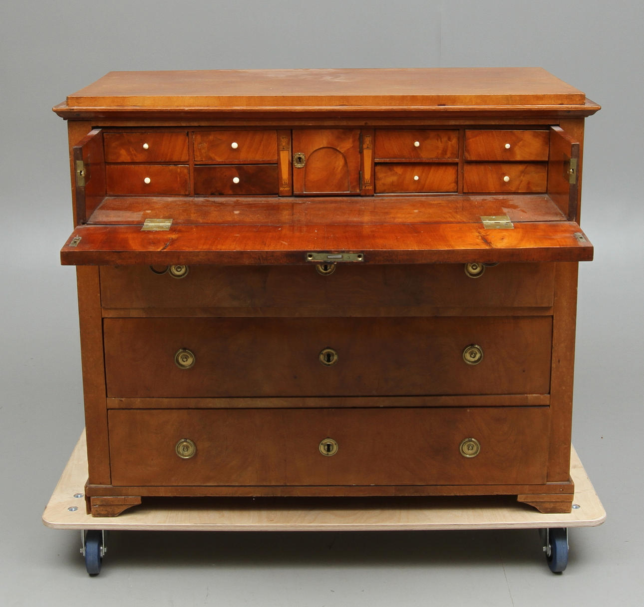 SKRIVBYRÅ, mahogny, 1800-tal.