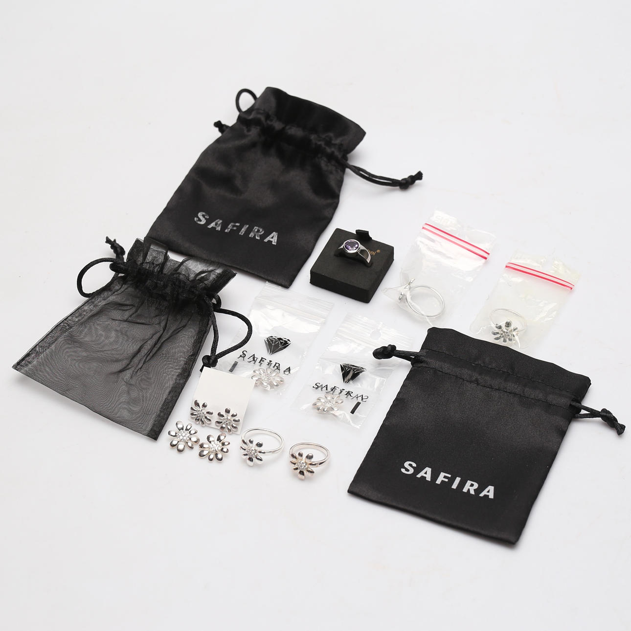 SMYCKEN, 10 delar, silver, Safira.