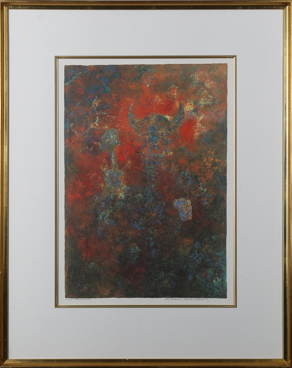 CARL-RIKHARD CARLENSTIERNA. Färglitografi, viking, signerad, numrerad 32/120 samt daterad -91.