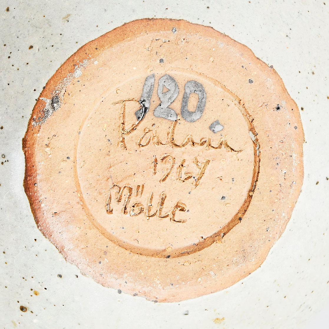 ROLF PALM. VAS, glazed stoneware, bottom marked Palm, Mölle, dated 1964 ...