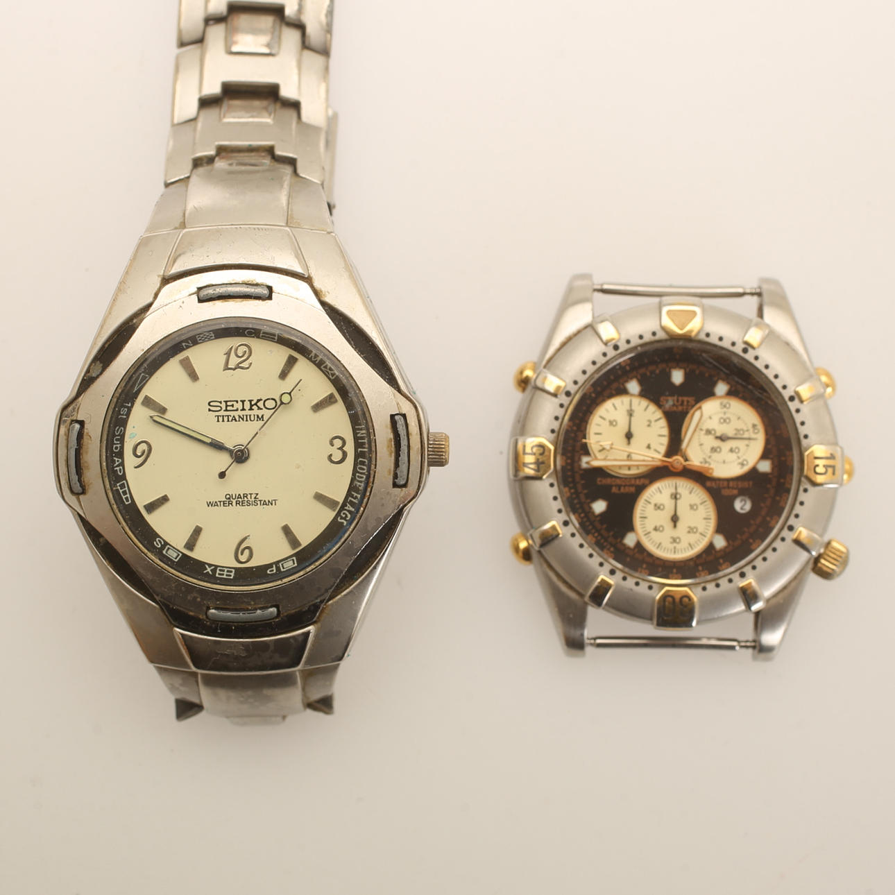 HERRARMBANDSUR, Seiko Titanium och Stuts.